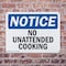 Signmission No Unattended Cooking, 10 in W x Rectangle, Plastic OS-2PACK-NS-P-710-L-15019 - alternate 5